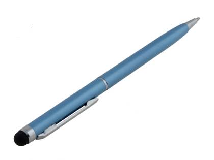 Universal Finger-Touch Dual Stylus & Pen - Sky Blue Capacitive Stylus