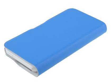Genuine Leather Portfolio Case with Stand for iPhone 5c - Blue