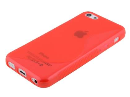 Wave Case for iPhone 5c - Frosted Red/Red