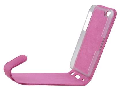 Genuine Leather Flip Case for iPhone 5c - Pink