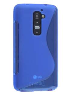 Wave Case for LG G2 - Frosted Blue/Blue Soft Cover