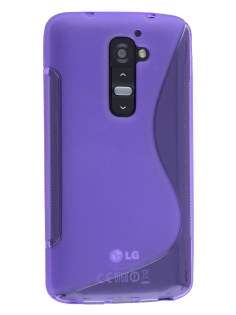 Wave Case for LG G2 - Frosted Purple/Purple Soft Cover