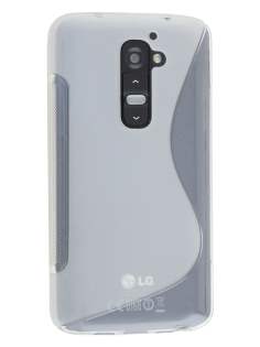 Wave Case for LG G2 - Frosted Clear/Clear Soft Cover