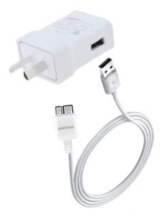 Genuine Samsung 2A/10W AC Charger & Micro USB V3.0 to USB-A Cable - White AC Wall Charger