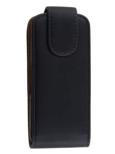 Synthetic Leather Flip Case for Nokia 301 - Black