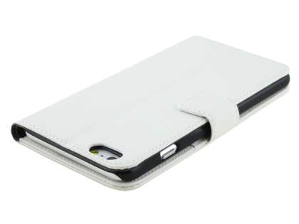 Synthetic Leather Wallet Case with Stand for iPhone 6s Plus/6 Plus - Pearl White