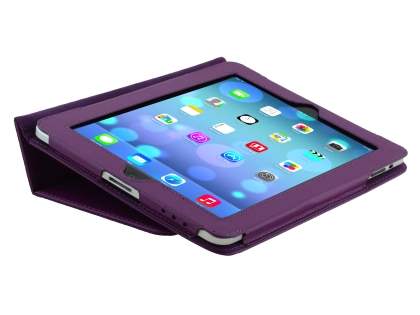 Synthetic Leather Flip Case with Fold-Back Stand for iPad 1st Gen - Purple
