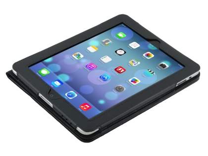 Synthetic Leather Flip Case with Fold-Back Stand for iPad 1st Gen - Classic Black