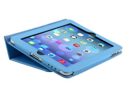 Synthetic Leather Flip Case with Fold-Back Stand for iPad 1st Gen - Sky Blue