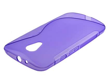 Wave Case for Motorola Moto G 2nd Gen - Frosted Purple/Purple Soft Cover