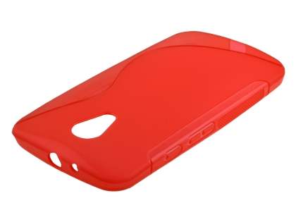 Wave Case for Motorola Moto G 2nd Gen - Frosted Red/Red Soft Cover