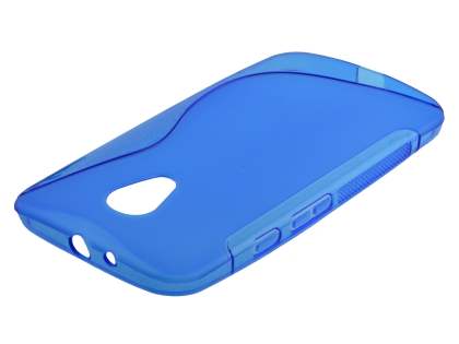 Wave Case for Motorola Moto G 2nd Gen - Frosted Blue/Blue Soft Cover