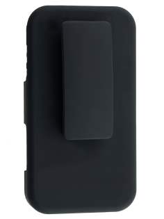 Rugged Case with Holster Belt Clip for iPhone 4/4s - Classic Black