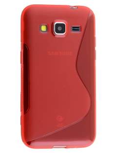 Wave Case for Samsung Core Prime - Frosted Red/Red Soft Cover