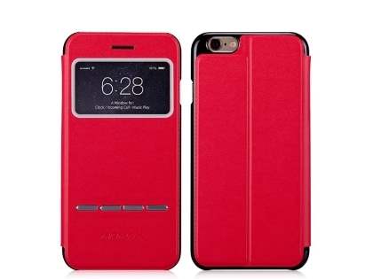 Momax Flip View Case for iPhone 6s/6 - Coral