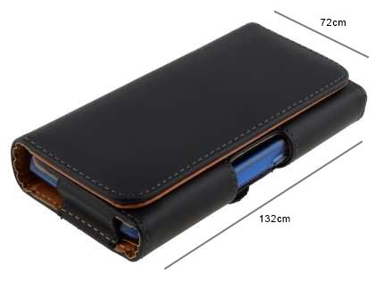 Smooth Synthetic Leather Belt Pouch - Bumper Case Compatible