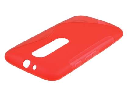 Wave Case for Motorola Moto G 3rd Gen - Frosted Red/Red Soft Cover