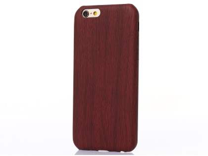 Wood Pattern Soft TPU Case for iPhone 6s Plus/6 Plus - Mahogany