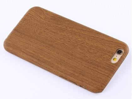 Wood Pattern Soft TPU Case for iPhone 6s Plus/6 Plus - Walnut