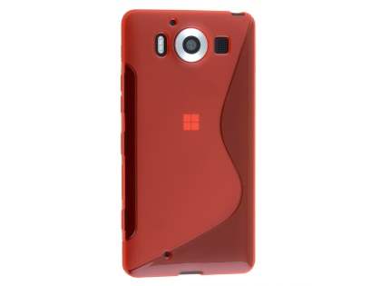 Wave Case for Microsoft Lumia 950 - Frosted Red/Red Soft Cover