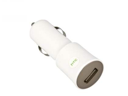 Genuine HTC CC C120 1A Car Charger Adaptor with USB-A Port - White Car Charger Adapter