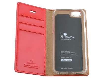 Mercury Goospery Blue Moon Wallet Case for iPhone 6s Plus/6 Plus - Red
