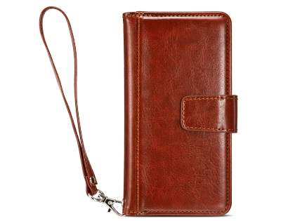 2-in-1 Synthetic Leather Wallet Case for iPhone 6s/6 - Brown