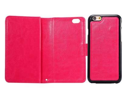 2-in-1 Synthetic Leather Wallet Case for iPhone 6s/6 - Pink
