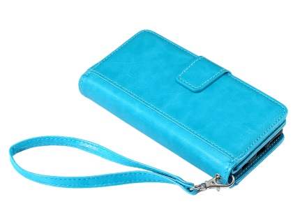 2-in-1 Synthetic Leather Wallet Case for iPhone 6s/6 - Blue