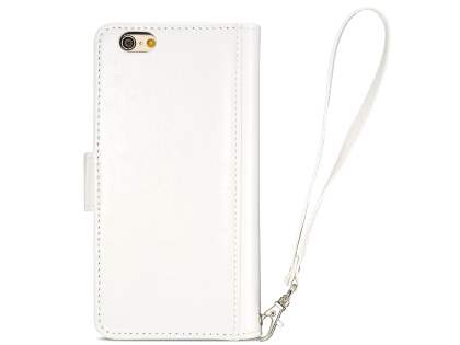 2-in-1 Synthetic Leather Wallet Case for iPhone 6s/6 - Pearl White