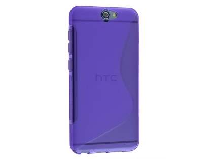 Wave Case for HTC Telstra Signature Premium - Frosted Purple/Purple Soft Cover