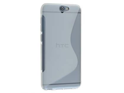Wave Case for HTC Telstra Signature Premium - Frosted Clear/Clear Soft Cover