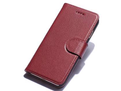 Premium Leather Wallet Case for iPhone 8/7 - Rosewood