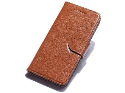 Premium Leather Wallet Case for iPhone 8 Plus/7 Plus - Caramel
