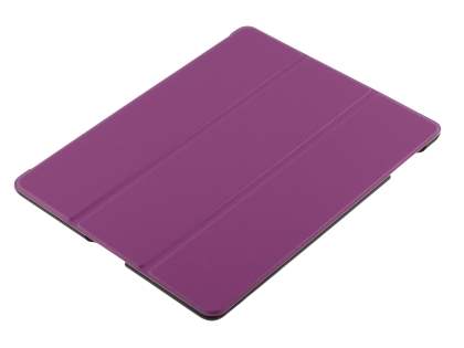 Premium Slim Synthetic Leather Flip Case with Stand for iPad 2/3/4 - Purple