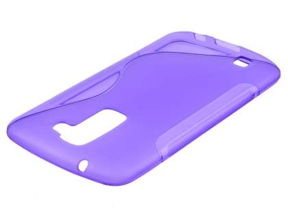 LG K10 Wave Case - Frosted Purple/Purple Soft Cover
