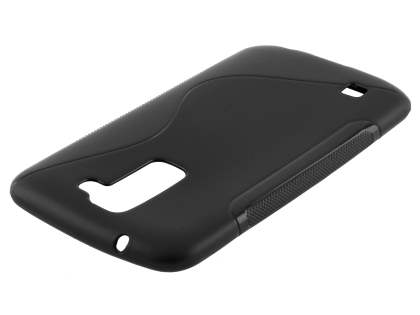 LG K10 Wave Case - Frosted Black/Black Soft Cover