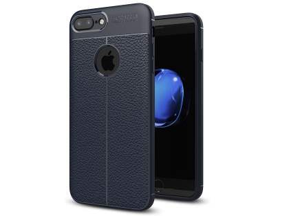 Leather Look Gel Case for iPhone 8 Plus/7 Plus - Navy
