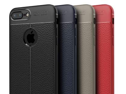 Leather Look Gel Case for iPhone 8 Plus/7 Plus - Navy