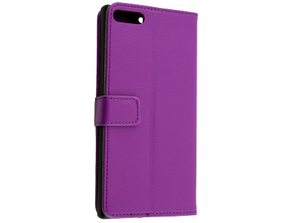 Synthetic Leather Wallet Case with Stand for Razer Phone - Purple Leather Wallet Case