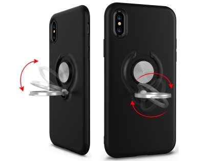 Impact Case With Ring Holder for iPhone Xs/X - Red