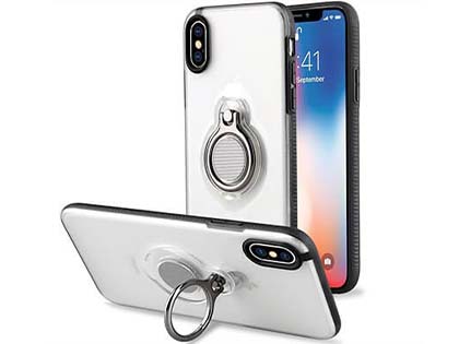 Impact Case With Ring Holder for iPhone Xs/X - Silver
