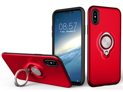 Impact Case With Ring Holder for iPhone Xs/X - Silver