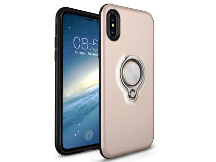 Impact Case With Ring Holder for iPhone Xs Max - Gold