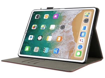 Synthetic Leather Flip Case with Stand for iPad Pro 12.9 - 2018 (3rd Gen) - Burgundy