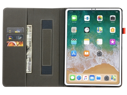 Synthetic Leather Flip Case with Stand for iPad Pro 12.9 - 2018 (3rd Gen) - Midnight Blue