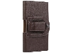 Textured Synthetic Leather Belt Pouch - Mobile Only - Brown Belt Pouch