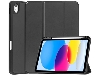 Synthetic Leather Flip Case with Stand for iPad 10th Gen 10.9 (2022) - Black Leather Flip Case