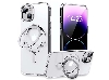 Magnetic Ring Stand Case for iPhone 15 - Clear Hard Case