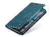 CaseMe Slim Synthetic Leather Wallet Case with Stand for Samsung Galaxy A15 - Teal Leather Wallet Case